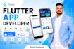 create a flutter app with firebase API integration and clean UI