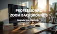 create custom professional zoom and google meet virtual backgrounds