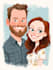create professional caricatures for couples or wedding gift