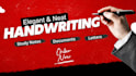 write neat handwritten notes, letters, and documents