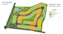 design property map, land layout and real estate map illustration