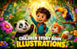 do children story book illustration, children story book illustration