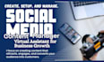 create, setup social media account content creator manager, posts content writer