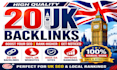 do 20 authority UK backlinks for SEO and google ranking