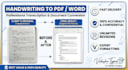 do professional manual typing from handwriting to word