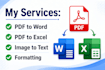 convert pdf to word or excel manually with accuracy and formatting