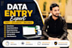 do data entry, copy paste, typing and pdf to word excel work