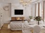 create photorealistic living room interior design,3d rendering and visualization