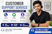handle customer calls and chat support professionally
