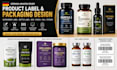 do german amazon product label brand packaging barcode sticker vial label design