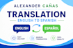 translate english to spanish manually alexander