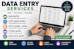 do data entry, PDF to word,typing,canva logo and youtube