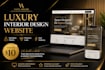 design a interior design studio website with portfolio