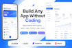 build no code app, website, mvp using bubble io adalo flutterflow glide wappler