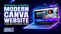 design canva website, canva landing page, canva portfolio