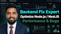 fix node js nestjs backend debug, optimize, repair