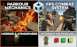 develop a professional 3d unity game with horror parkour and fps mechanics