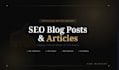 write SEO blog posts and articles for your website