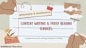 proofread, write content and edit content