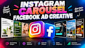 design carousel design, image ads for facebook and instagram ads
