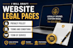 draft privacy policy, terms and conditions for websites