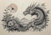 make a japanese style tattoo design and art
