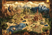design printable 2d board game map, fantasy battlemap,