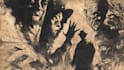create a vintage horror comics artwork