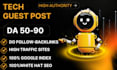 do tech guest post with technology backlinks on high da USA,UK tech blog