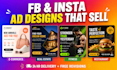 design 3 high converting canva fb and insta ad designs