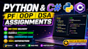 do python, c sharp programming code in pf oop dsa