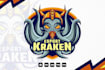 do make an modern creative custom kraken logo