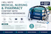 write medical, veterinary, and pharmacy blog articles with references