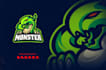 design eye catching mascot, monster logo