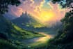 do fantasy background and landscape