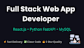 build a full stack web app using react and python fastapi