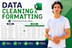 clean, format and organize your data