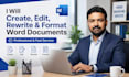 create, edit, rewrite, and format word documents professionally