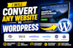 convert wix webflow squarespace or ai website to wordpress