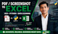 extract data from PDF, images to excel using ocr