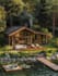 design stunning 3d cabin warehouse interior rendering, 3d cozy design and light