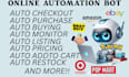 do auto checkout bot, buying bot, pokemon bot, auto purchase bot, restock bot