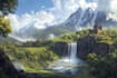 do fantasy background and landscape