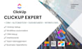 be your clickup expert for project management, CRM setup, workflow automation