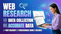 do web research, data collection and data entry in excel