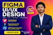 do figma design, saas website, app and website ui ux design in figma