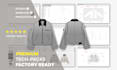 create production ready tech packs for clothing brands