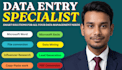 professional data entry, excel, copy paste