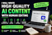 write, rewrite and improve content using ai tools