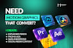 create stunning motion graphics animation saas video editing ad explainer promo